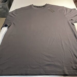 Kenneth Roberts Men's Gray Solid Crew Neck Short Sleeve T-Shirt Size L